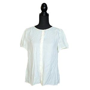 Ann Taylor Loft Cream Flowy Blouse